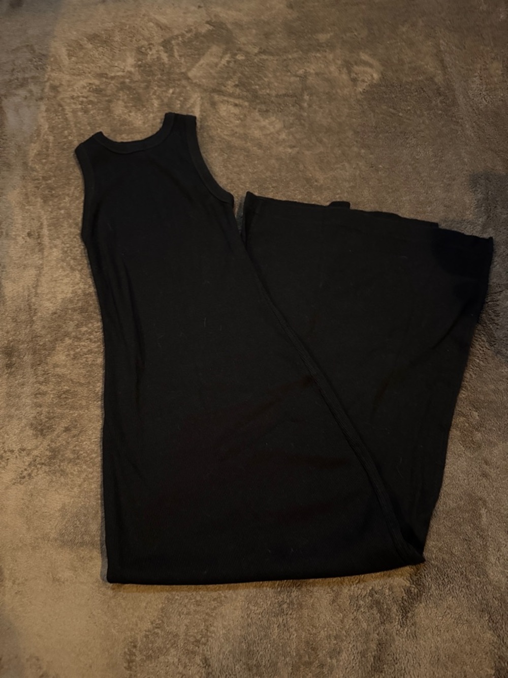 Universal Thread Black Ribbed Tank Maxi Dress